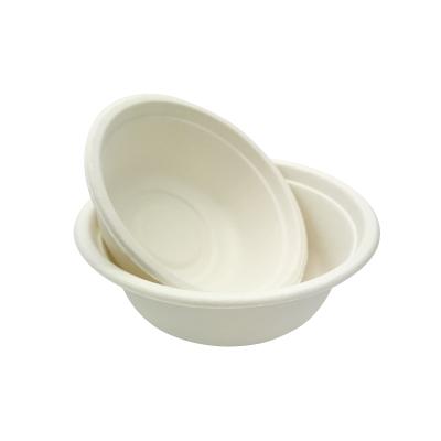 China Dia176*39 400ml Free Disposable Bowl PFAS Sugarcane Bagasse Pulp Compostable Biodegradable Bowl for sale