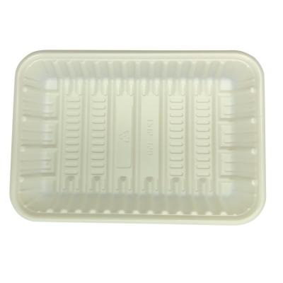 China Disposable Cornstarch Tray Biodegradable Food Plate Plant Based Tableware for sale