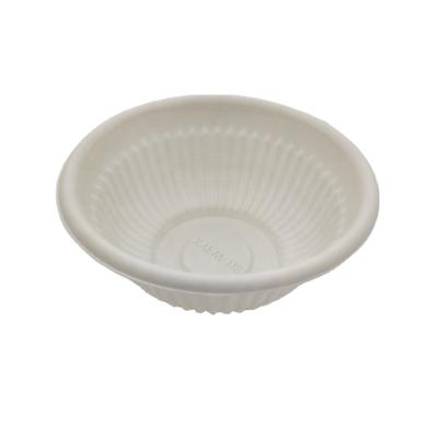 China 200ml Dia110mm H45mm Round Cornstarch Plastic Dish To Bowl 100% PP Togo Disposable Biodegradable Disposable Soup Takeout Food for sale