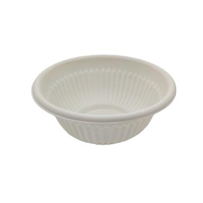 China 300ml Dia115mm H50mm Round Cornstarch Plastic Dish To Bowl 100% PP Togo Disposable Biodegradable Disposable Soup Takeout Food for sale