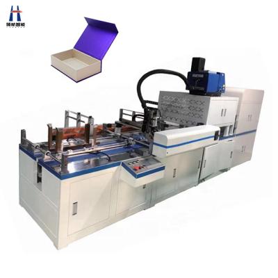 China LINHANG LH-ZZ900 Automatic Book Rigid Box Assembling Machine , Rigid Box Wrapping Machinery for sale