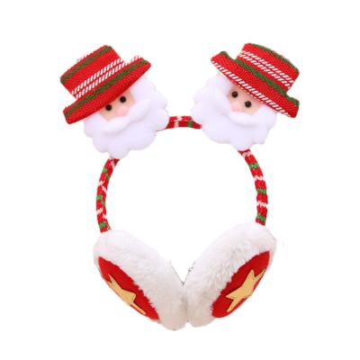 China Durable Promotional Items Christmas Decoration Hair Circle Earmuff With Snow Man Design For Kids Gift for sale