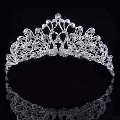 China High Quality Durable Crystal Wedding Accessories Bridal Crown Red Tiara for sale