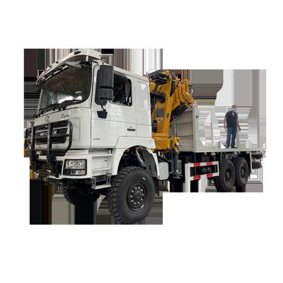 China Transportation Shaanxi Automobile Crane Six Drive Offroad Vehicle With Crane Price for sale