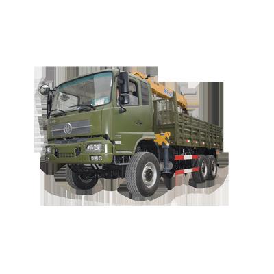 China Dongfeng Transport Six Drive 4WD Offroad Truck Mounted Crane Transport Vehicle for sale