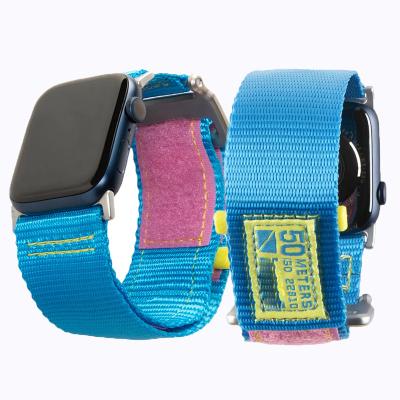 China Sport Nylon Watch Band For Apple Watch 6/se/5/4/3/2Band LE Strap For iwatch 44mm 42mm Sport ACTIVE Strap For UA Iwatch 7 Strap for sale