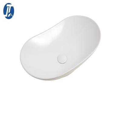 China Modern Oval Silver Gold Countertop Easy Bathroom Sinks Lavabo Outdoor Hand Washing Sink for sale