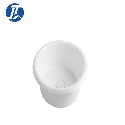 China Modern Compound Round Single Basin Kitchen Sink Artificial Stone Single Bowl Sink for sale