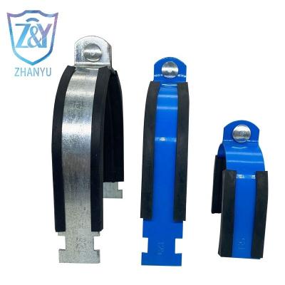 China High quality galvanized cast iron steel rubber pipe clamps with Customized for sale