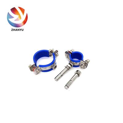 China Metal Carbon Steel Zinc Plated Clip Heavy Duty M8 Rubber Pipe Clamp en venta