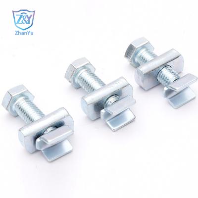 China M10*9*40 Galvanized high strength V threaded rod Stiffener bolt for sale