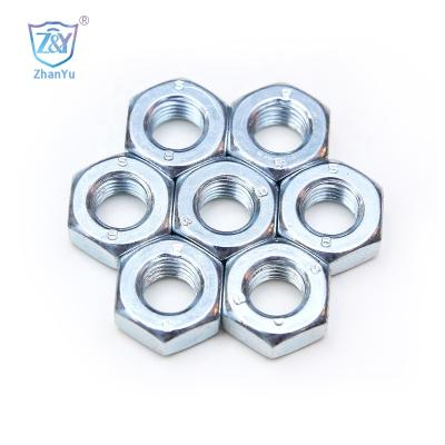 China DIN934 Hexagon Bolt Blue Zinc plated Carbon/Stainless Steel/Brass SS304 316 Flange Nuts M3-M100; 1/4-4