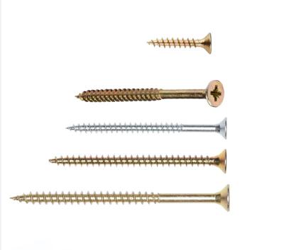 China Wholesale price Cross Recessed Screws self drilling Carbon steel screws chipboard yellow chipboard screws for sale