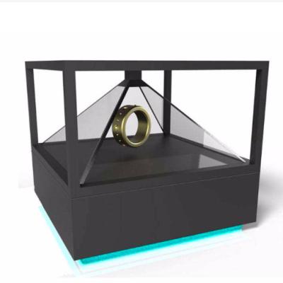 China Electric 3D Pyramid 360 Degree Hologram Advertising Player Holographic Display Showcase for sale