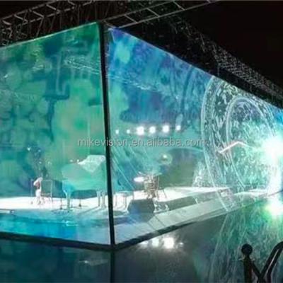 China New Product Mesh Projector Screen Projection Frame Holographic Image Advertising Gauze Fabric Display Screens Clear 3D Hologram for sale