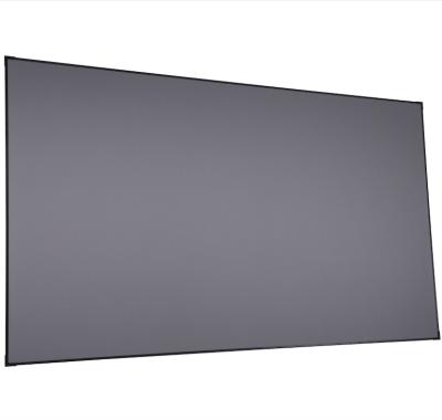 China 120inch Alr UST Fixed Frame Screen 16:9 UST ALR Ambient Light Rejection Projection Screens PET Black Diamond Projector Screen for sale