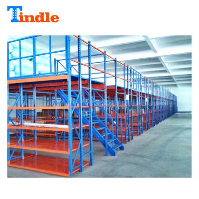 China Corrosion Protection Metal Steel Structure Warehouse Mezzanine Floor Racking With Storage Shelf Platform for sale