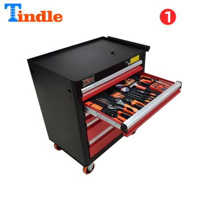 China Durable 5 Drawer Metal Tool Chest Cabinet Cart For Garage Steel Tool Cabinet for sale