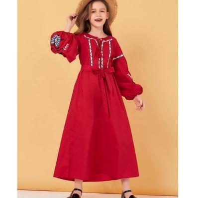 China Muslim Girls Abaya Kids Girls Dress Kaftan Dress Girls Long Sleeve Dress Muslim Islamic Dress Islamic Casual Dress for sale