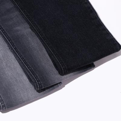 China Factory Outlet Twill Vulcanized Blue Grey 20% Recycled Cotton Jeans Fabric for sale