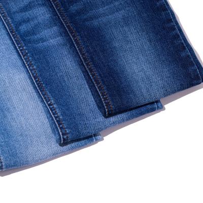 China Customized Recycled Denim Fabric Medium Weight Sustainable Stretch Slim Indigo for sale