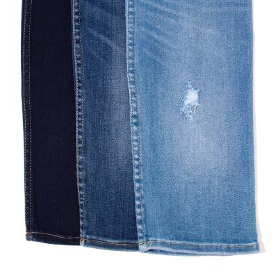 China Cozy Hyper Stretch Denim Fabric Durable 55 Inch Width Medium Weight for sale