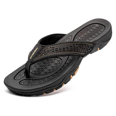 China Fashion Trend High Quality Men Leather Trim Breathable Soft Unique Design Trendy Casual Slippers Shoes Manufacturer for sale