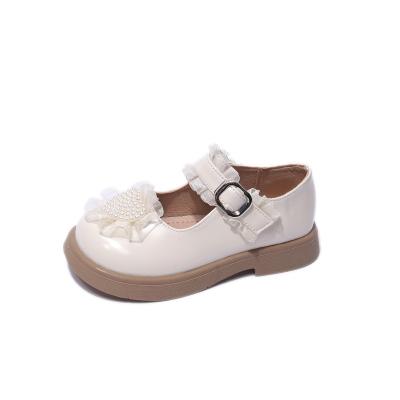 China New Soft Microfiber Leather Bowknot Little Girls Shoes Designer Discount Children Infants Summer Wholesale Round Stylish Shoes for sale