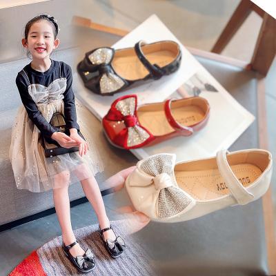 China Princess Mary Jane Shoe Kids Wedding Party Shoes Elegant Crystal Cute Children Shinning Diamonds Round Fashion Baby Shoes for sale