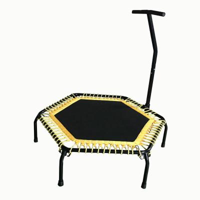 China Mini Hexagon Fitness Rebounder Gymnastics Jumping Trampoline Indoor Indoor Bungee Cord Jumping Game for sale