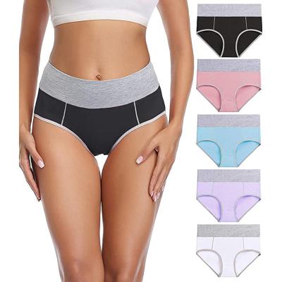 China Breathable Grandma Woman Panties High Waist Shape Control Antibacterial Custom Panties Plus Size Woman Cotton Panties for sale