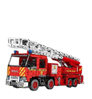 China Construction Toy Reobrix 22005 Remote Control Fire Rescue Truck Legoi Technic Car Building Block Cada Children Learning Toy Kid Educational Gift for sale