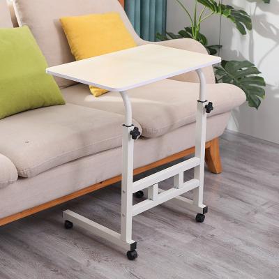 China (Size) Adjustable Rolling Overbed Table Swivel Wheel Tray Table Adjustable Bedside Table For Home Hospital for sale