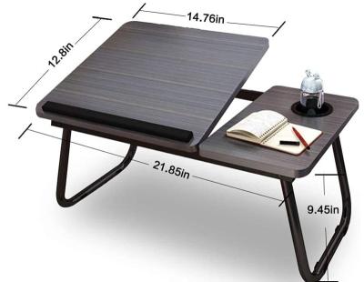 China (Size) adjustable universal laptop table fish adjustable wood metal folding computer desk for sale