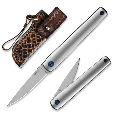 China 2021 New Damascus Gray Style Titanium Damascus Portable Multifunction Folding Knife for sale