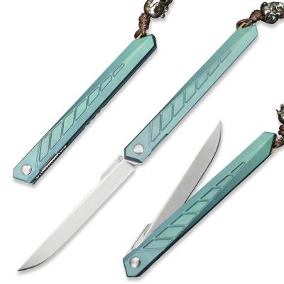 China High Quality Multi Functional Knife Austrian M390 Powder Titanium Alloy TC4 Handle Steel Folding Knife for sale