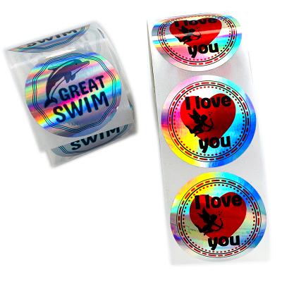 China Factory Waterproof Free Sample Product Hologram Tape Label Laser Sticker Custom Printing In Roll for sale