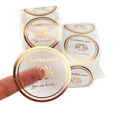 China Customizable Barcode Sticker Label Design Pre Waterproof Roll Label Self Adhesive Transparent Cheap Thc Labels for sale