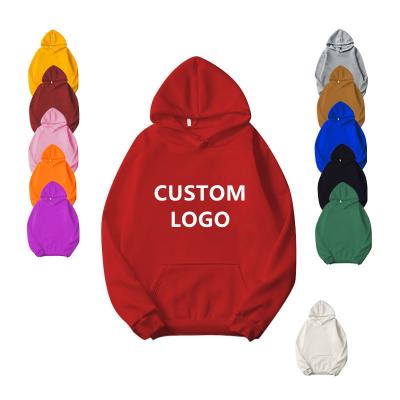 China Anti-Shrink Wholesale Blank 100% Cotton Heavyweight Customized Embroidered Embossed Printed Logo Unisex Fleece Oversized Hoodies Sweatshirts for sale