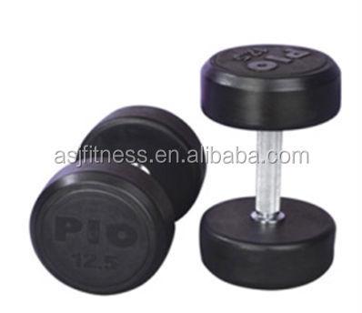 China Fixed Black Rubber Dumbbell/Commercial Gym Equipment/Accessory S002 for sale