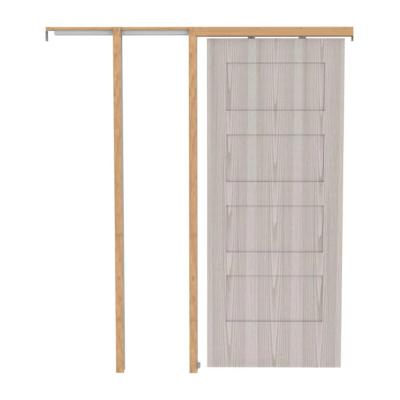 China Modern Pocket Door 2 Sliding Doors Nail Hardware Pocket Door American Style Hotel Sliding Hardware Kit for sale