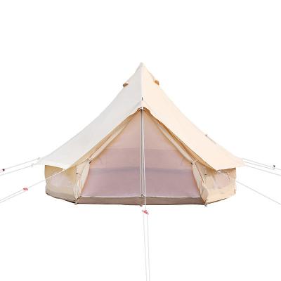 China Waterpoof New Design Outdoor Camping Luxury Glamping 4 Season 5-8 Persons Family Canvas Cotton Bell Yurt Tent for sale