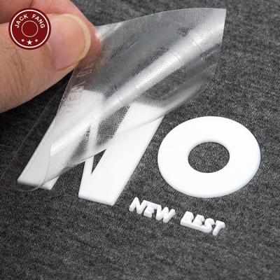 China Viable Custom 3D Expanded Rubber Effect Brand Logo 3d Silicone Heat Transfer Label For Plastic for sale