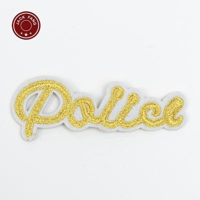 China 3D No Minimum Request Custom Letters Round Hat Embroider Patches With Metal for sale