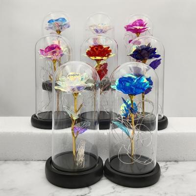 China Wholesale Hand Made Artificial 24k Gold Foil Rose Flower Mothers Day Gift Wedding Decoration Valentine Girlfriend Gift Ready To Ship for sale