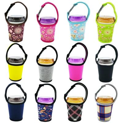 China Cloth Coffee Mug Sleeve Custom Colorful Reusable Cloth Coffee Cup Sleeve for sale