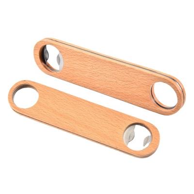 China Viable Promotional Hot Sale Custom Logo Printing Wine Bar Wooden Bottle Opener for sale