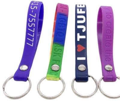 China Custom Silicone Rubber Iron Sheet Printed Engraved Keychain Pendant for sale