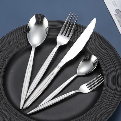 China 430 Stainless Steel Disposable Gift Korean Commercial Cutlery Set With Color Box for sale