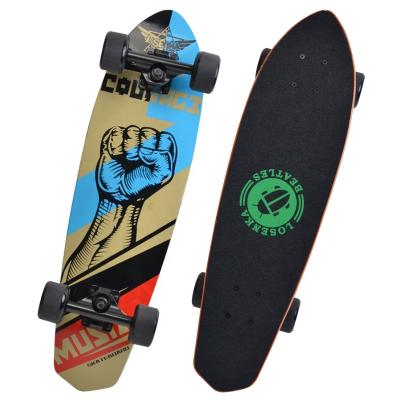 China Custom Type Russia Maple 30inch Maple Cruiser Fish Board Wooden Professional Skateboards for sale